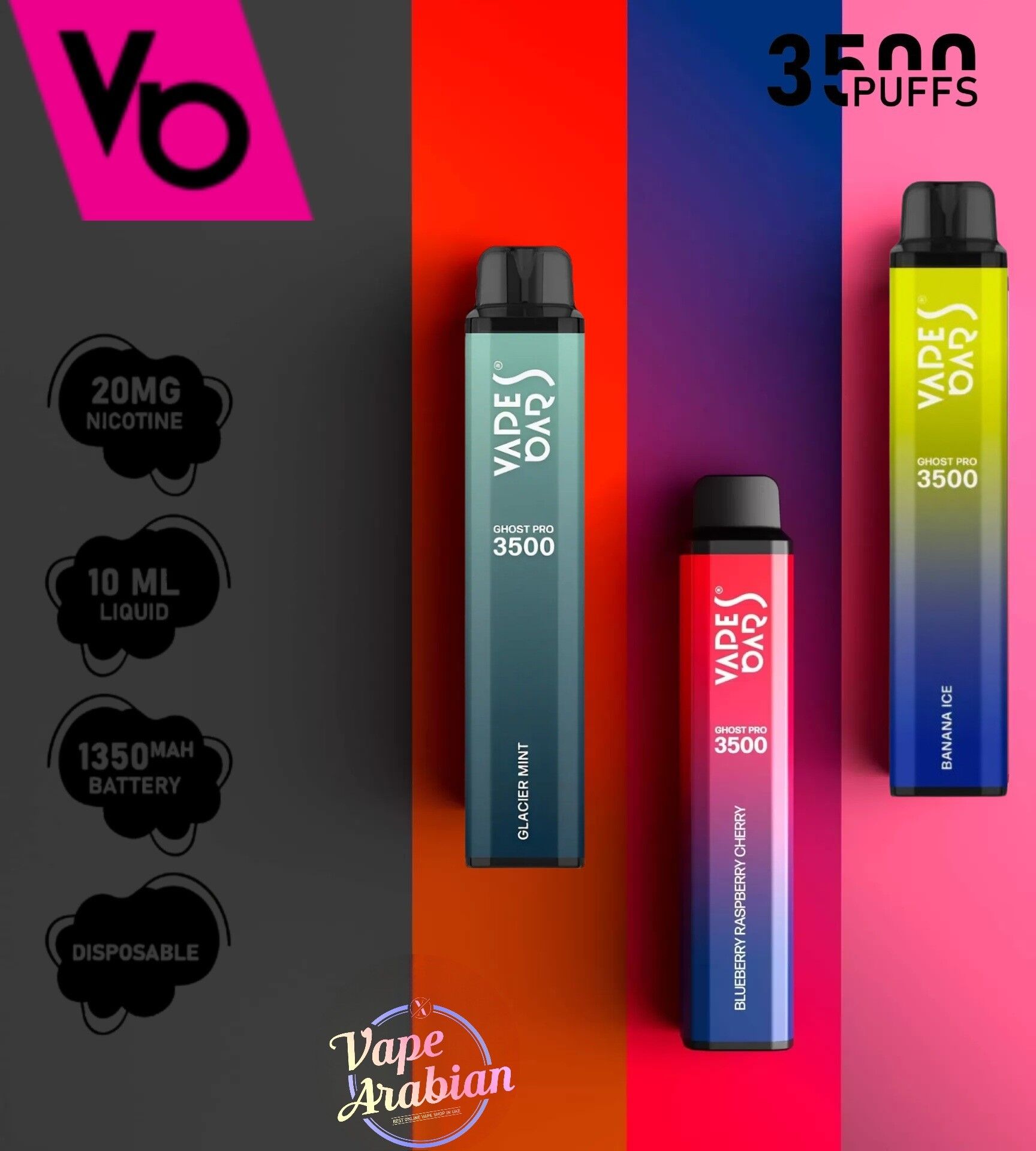 Vapes Bars Ghost Pro 3500 Puffs